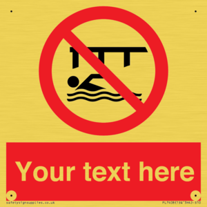 Custom Do not swim in the vicinity of piers